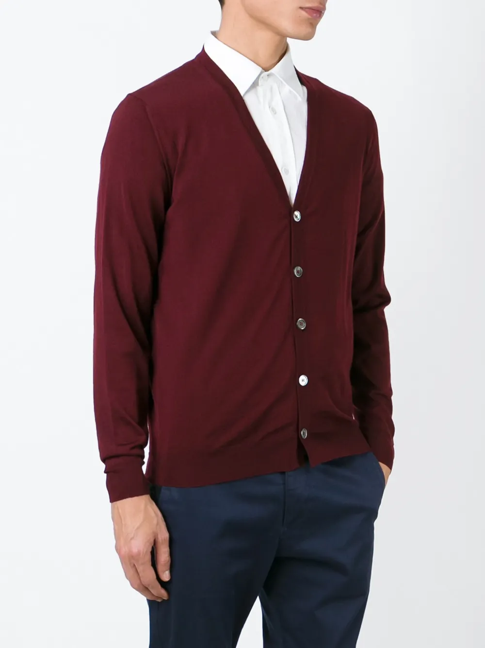 Drumohr v-neck cardigan Rood
