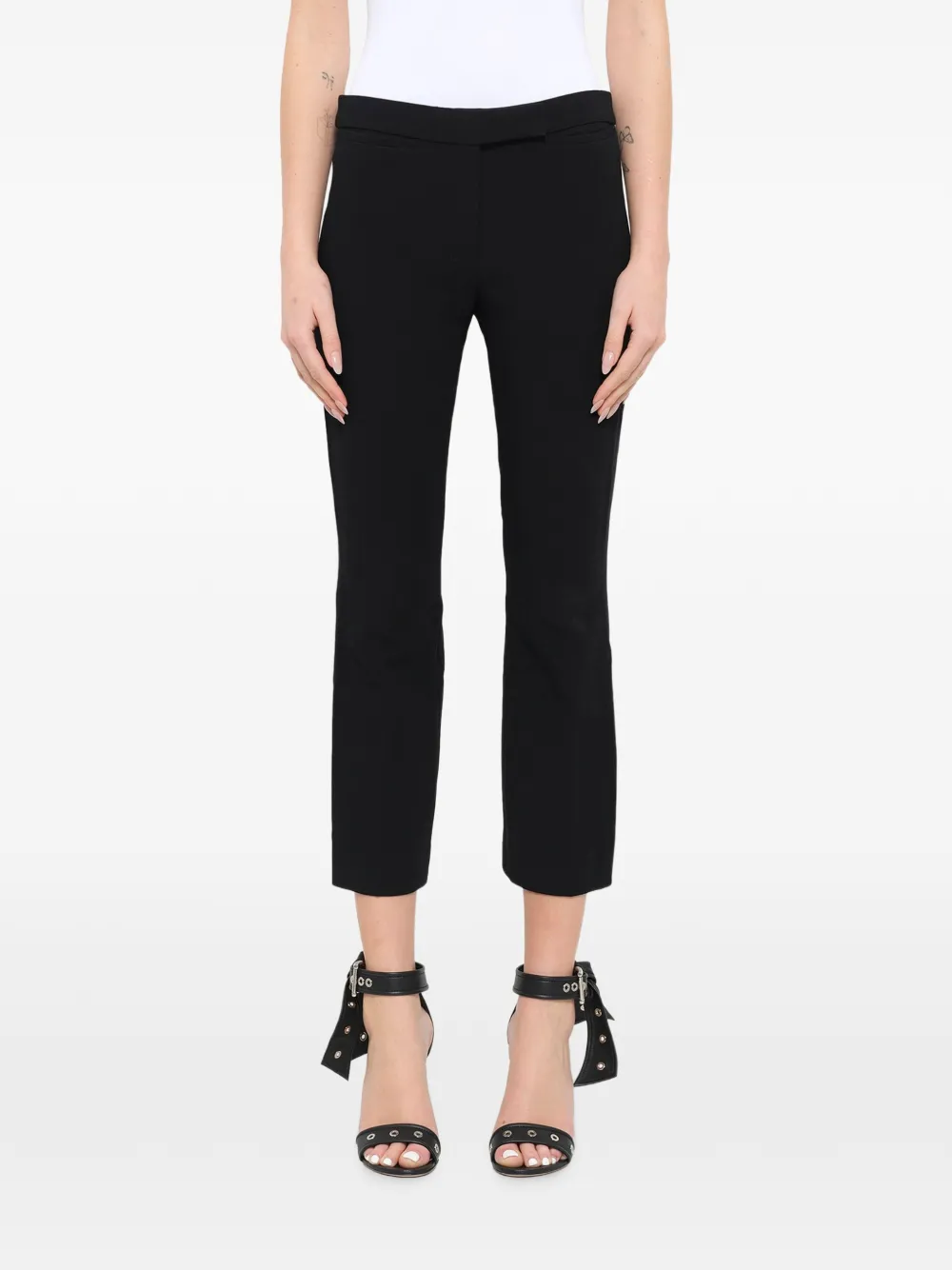 Alexander McQueen black cropped trousers · 36