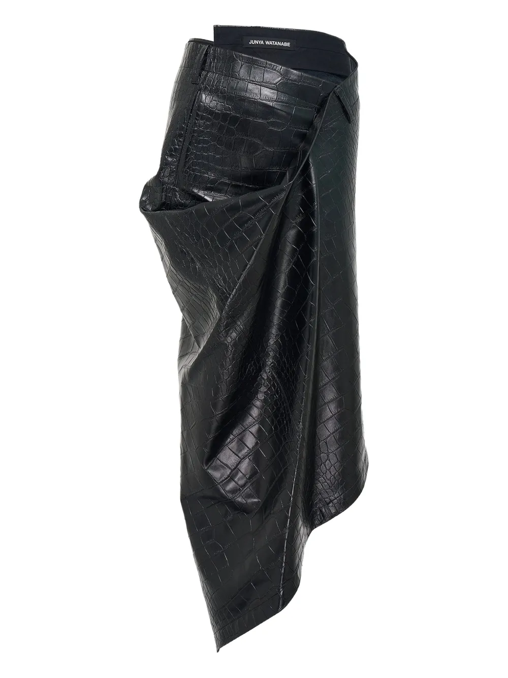 Junya Watanabe concertina pleated skirt - Zwart
