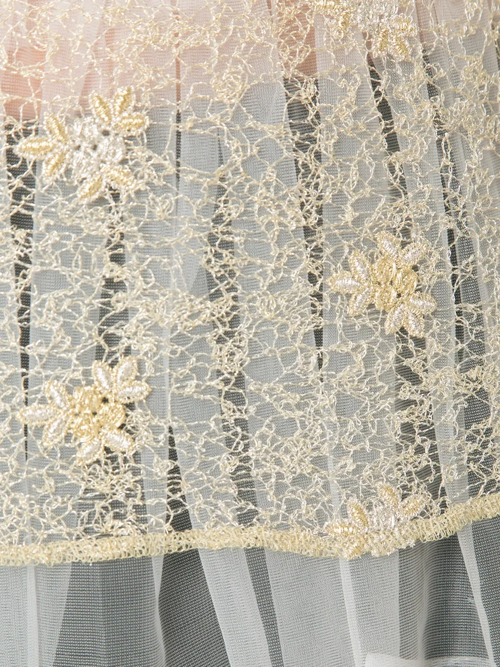 Comme Des Garçons ruffled hem lace blouse Wit