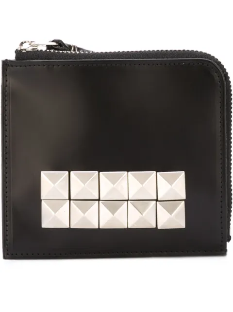 Click to view more detailed imagery on our partner's website Comme Des GarÇons Comme Des Garcons Studded Leather Zip Wallet In Black