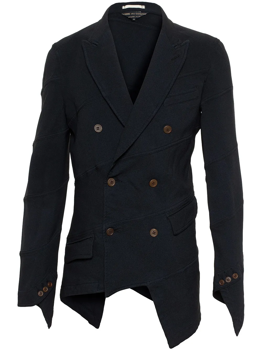 Comme des Garçons Homme Plus double breasted asymmetric jacket – Black