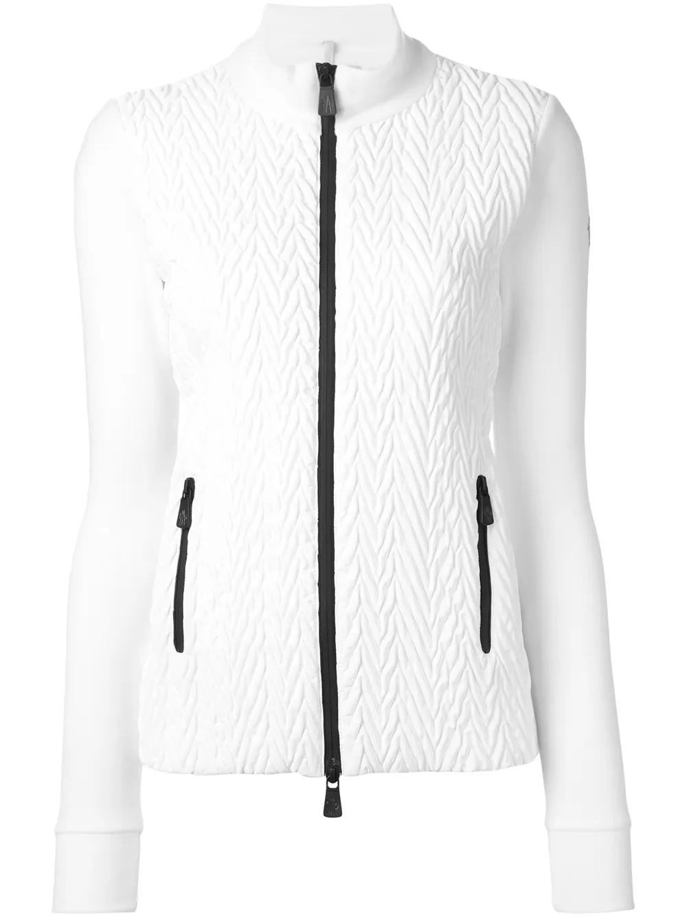 

Moncler Grenoble embossed cable effect sport jacket - Blanco