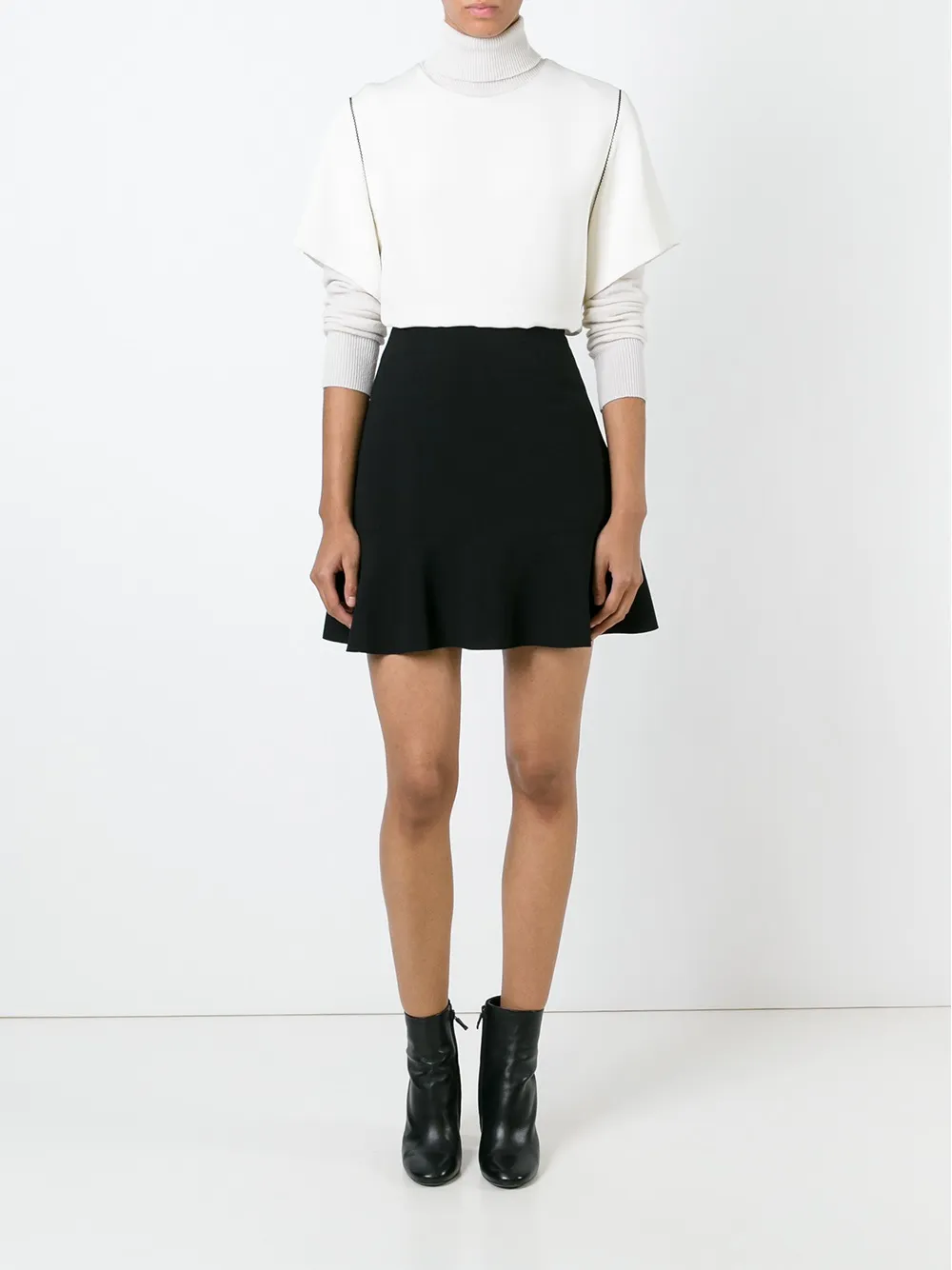 See by Chloé ruffled hem skirt - Zwart