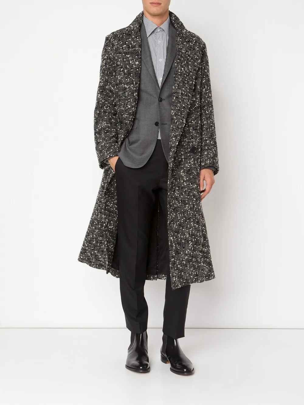 long double breasted polo coat