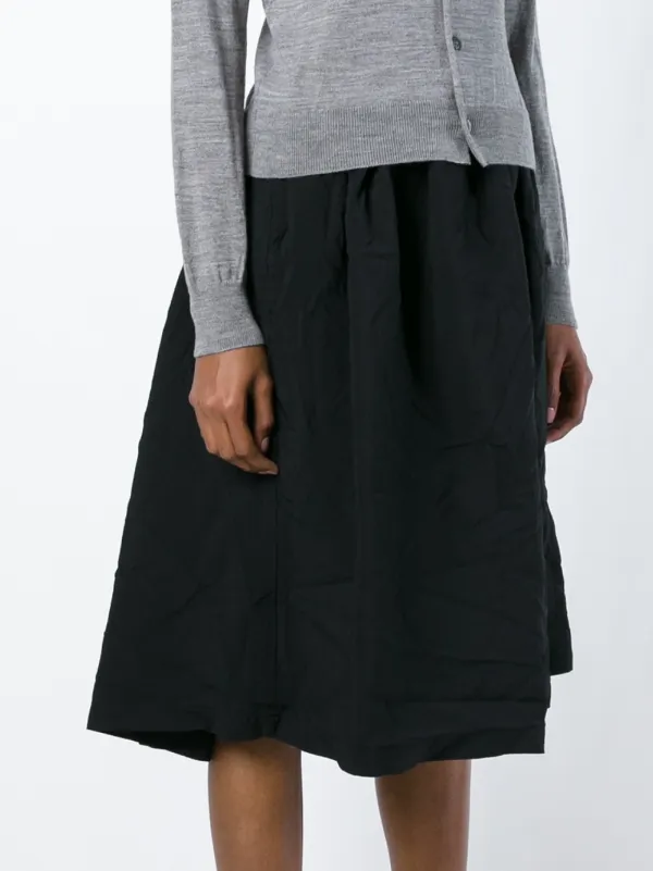 Comme Des Garçons Girl Pleated midi-skirt | Black | FARFETCH IL Comme Des Garçons Girl Pleated midi-skirt | Black | FARFETCH IL