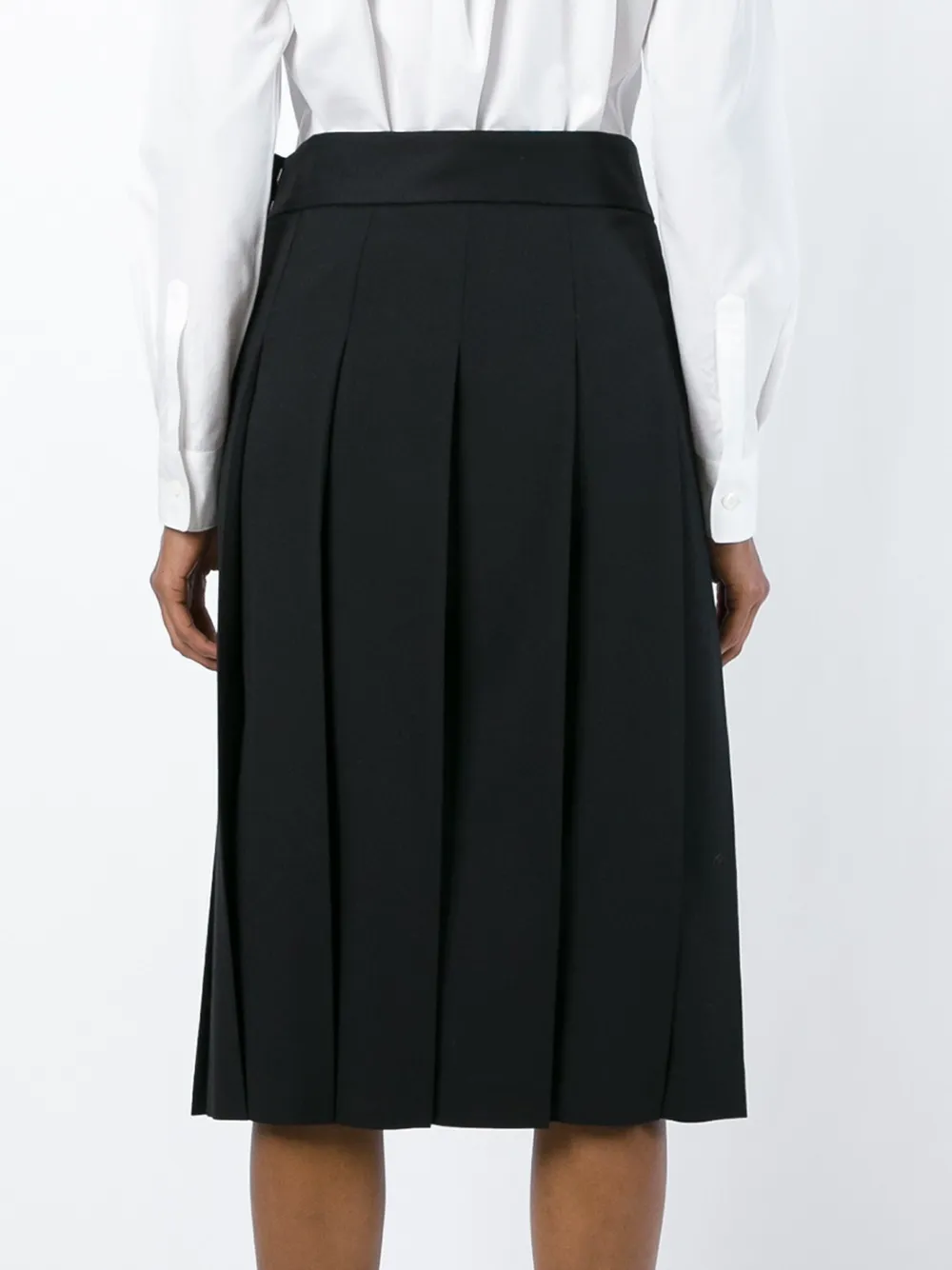 Comme Des Garçons Girl knife pleat midi skirt Zwart