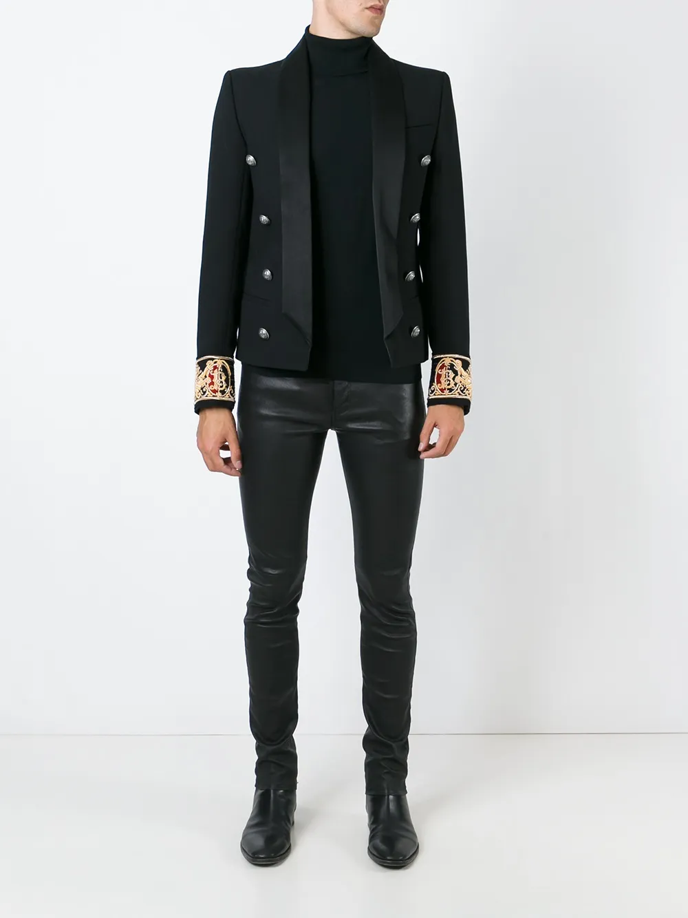 balmain military blazer