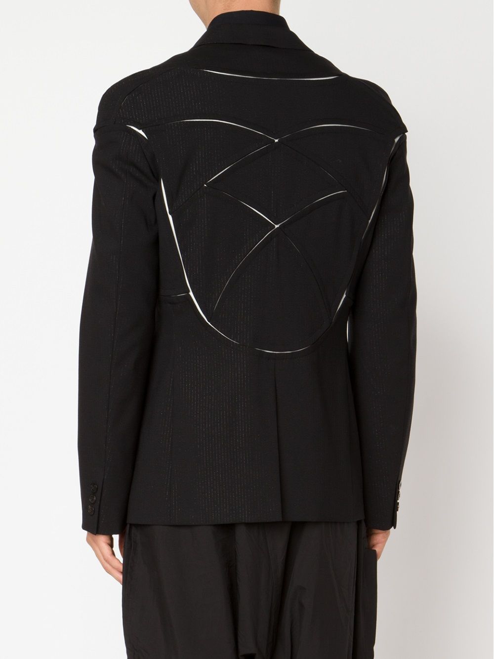 Comme Des Garçons Homme Deux Cut-out Details Blazer In Black
