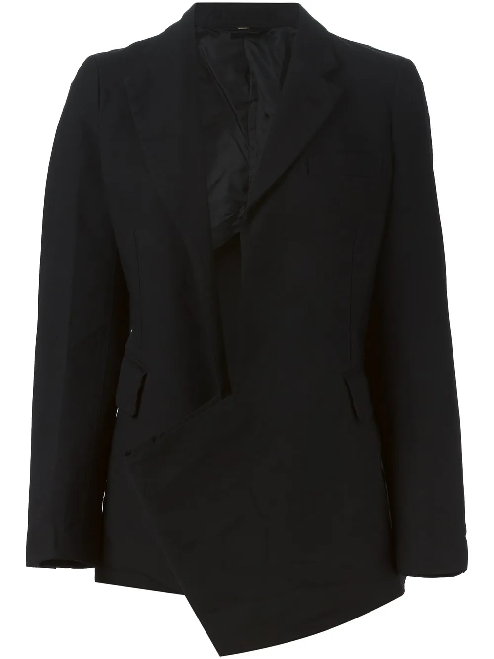 Comme Des Garçons Asymmetric Blazer In Black