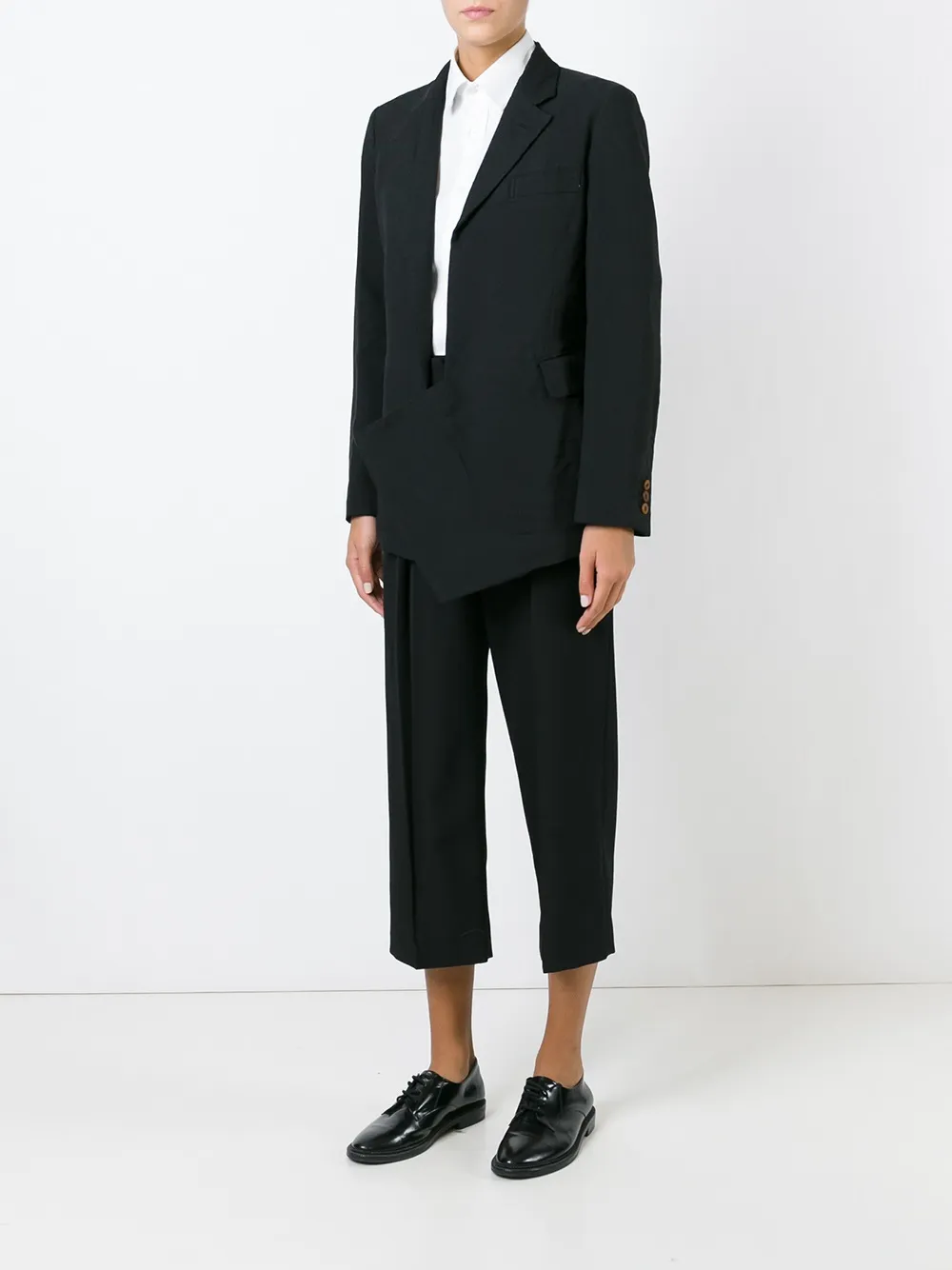 Comme Des Garçons Asymmetric Blazer In Black