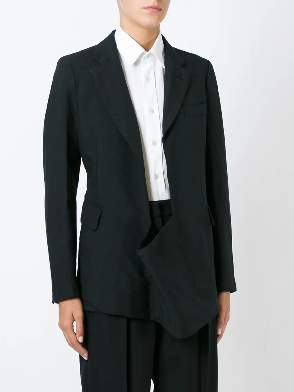 Comme Des Garçons Asymmetric Blazer In Black