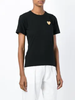 cdg t shirt gold heart