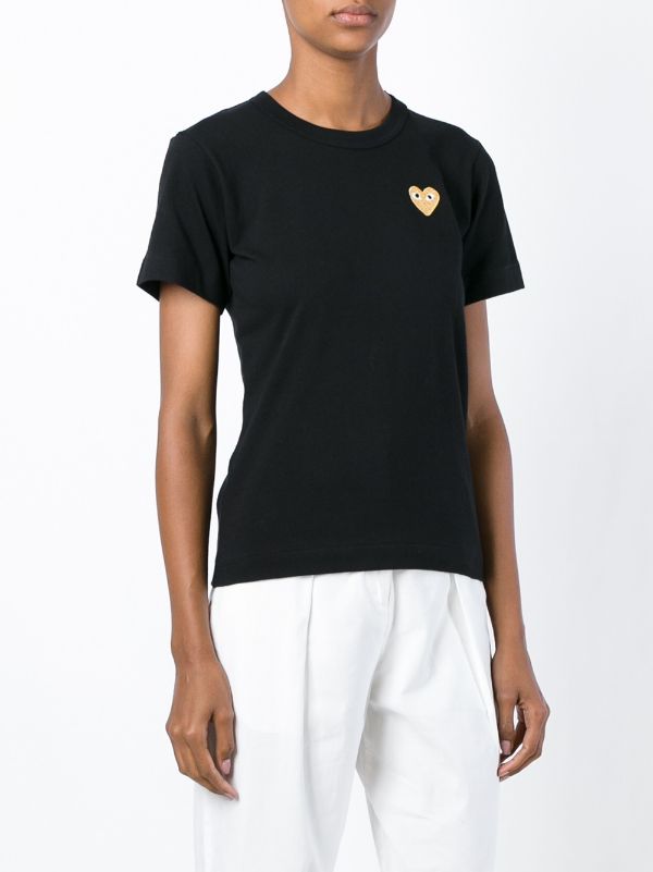 comme des garcons play gold heart logo tee