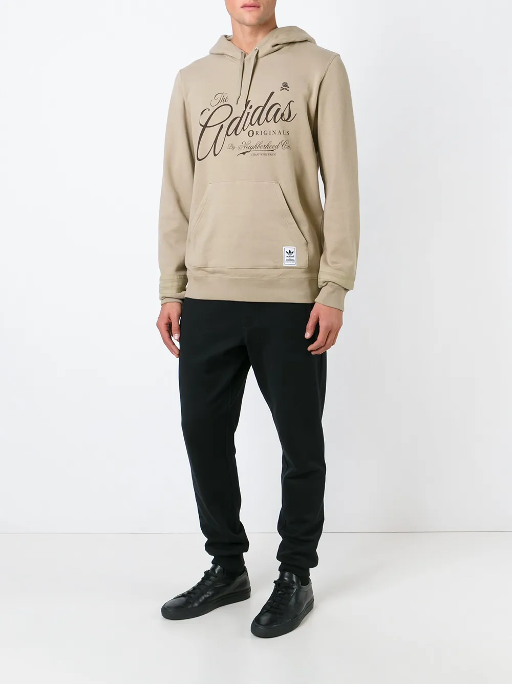 adidas x Neighborhood hoodie met logoprint Beige