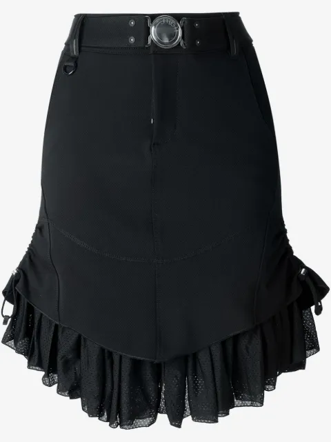 High ruffled hem skirt