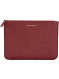 Comme Des Garçons Wallet pebbled leather coin pouch - Red