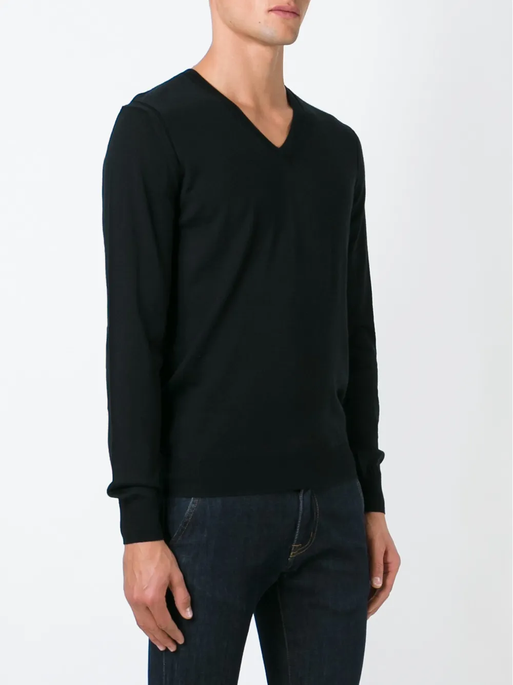 Paolo Pecora v-neck sweater Zwart