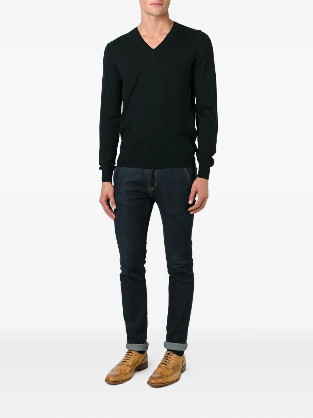 Paolo Pecora v-neck sweater | Knitted Sweaters | Image 2