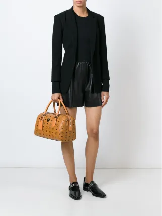 Mcm Logo Bowling Tote Bag Farfetch Mcm Logo Bowling Tote Bag