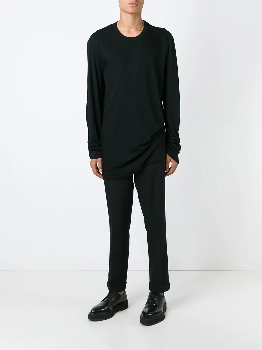 Comme des Garçons Homme Plus long sleeve T-shirt Zwart