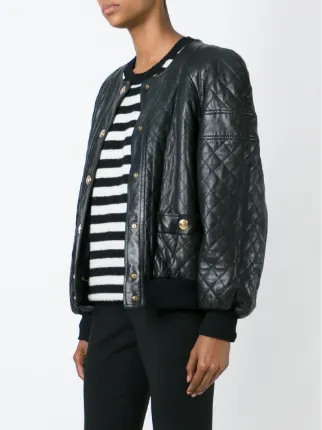 chanel jacket bomber farfetch quilted