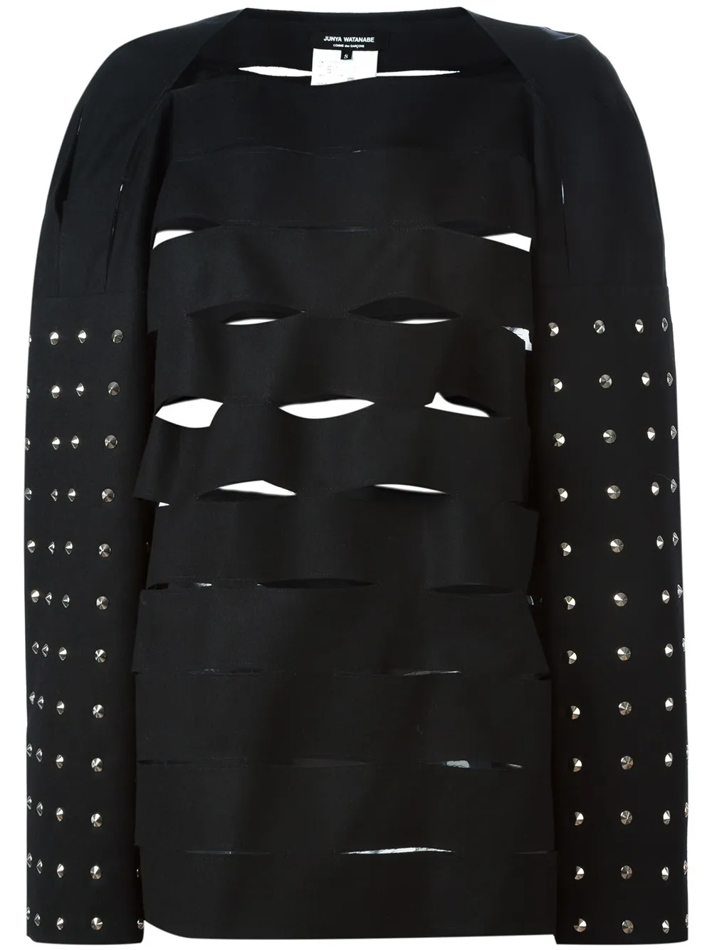 Junya Watanabe Cut-out Studded Sweater In Black