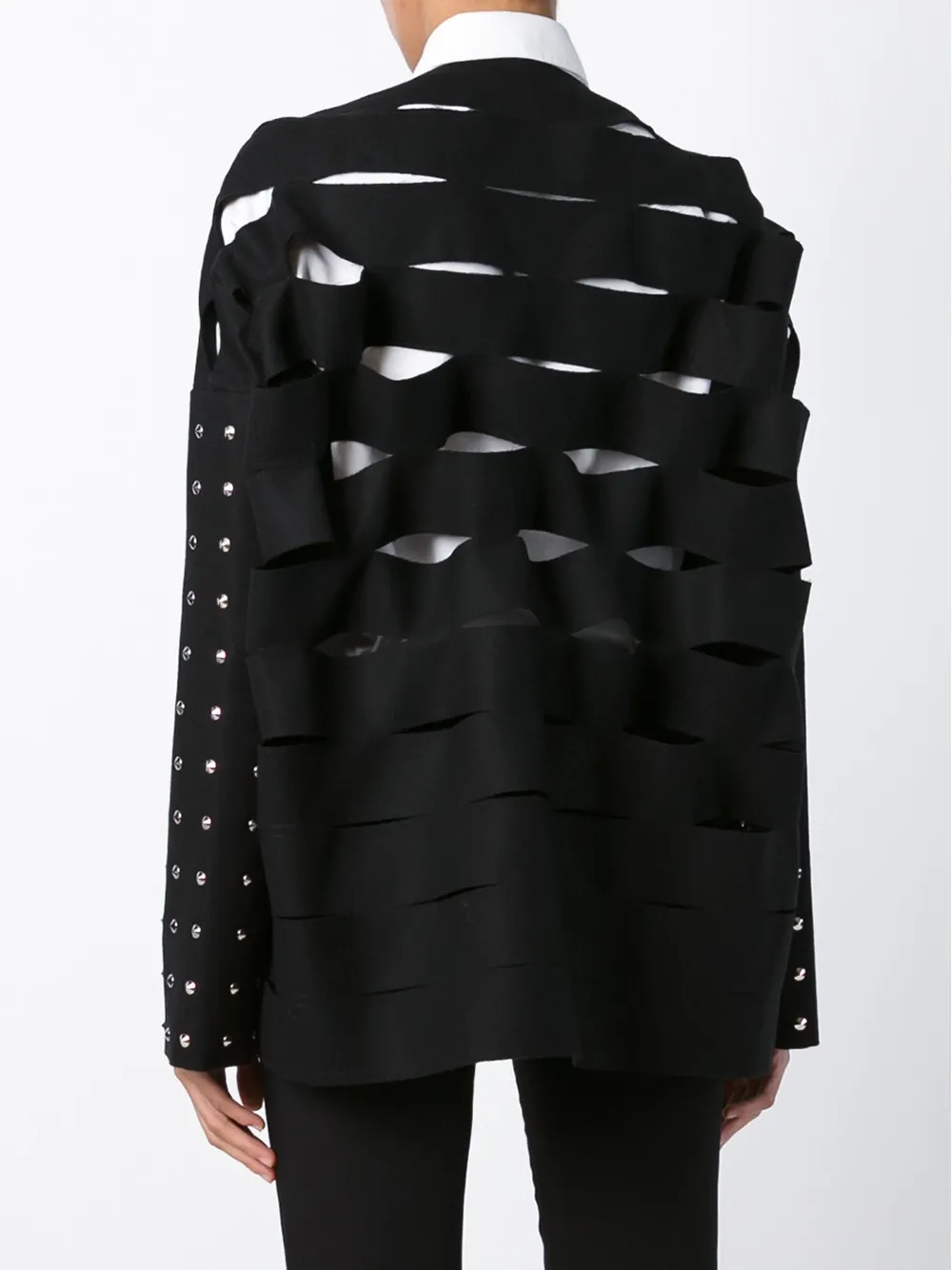 Junya Watanabe Cut-out Studded Sweater In Black