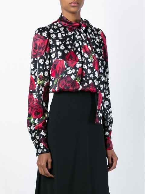 Dolce & Gabbana Rose Print Blouse - Farfetch