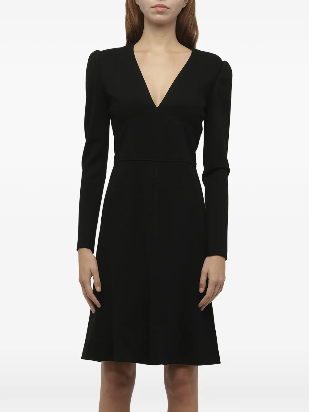 Alexander McQueen Mini-jurk met lange mouwen Zwart