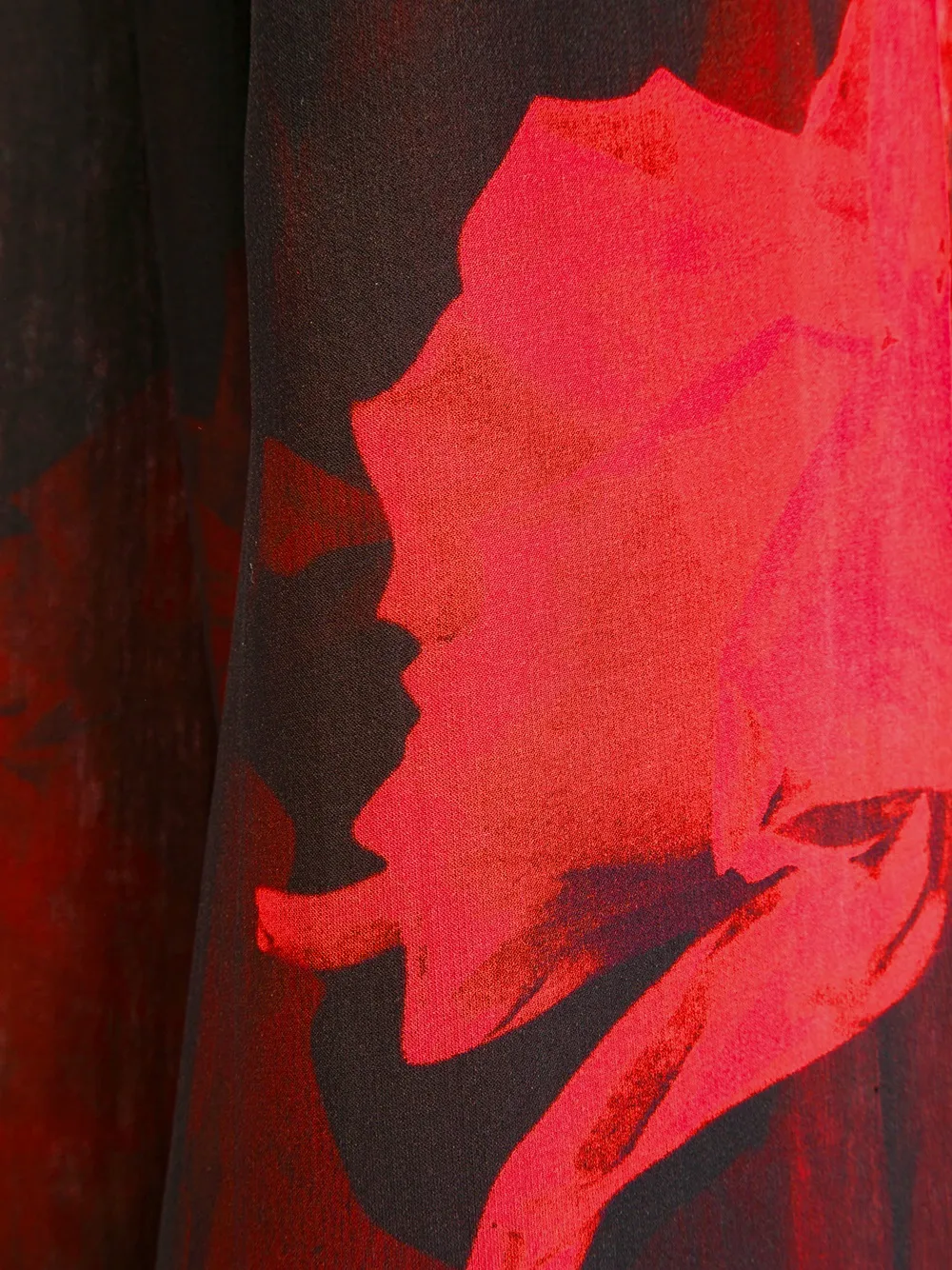 Alexander McQueen rose print scarf Zwart