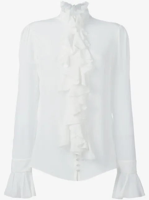 Alexander McQueen camisa con volantes