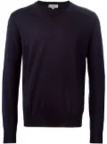 Canali V-neck sweater - Blue