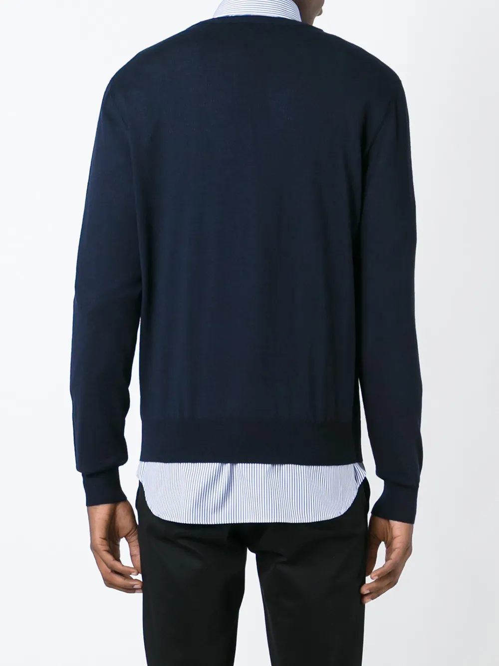 Canali V-neck sweater Blauw