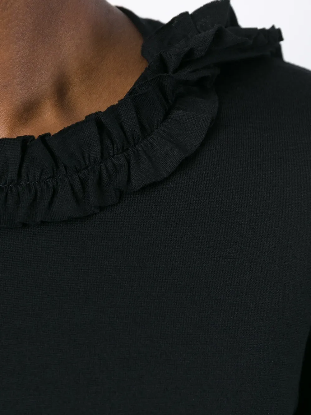 Comme Des Garçons Comme Des Garçons ruffle neck sweater Zwart