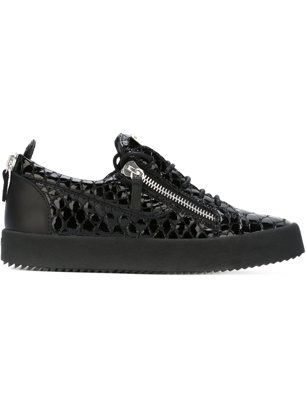 Giuseppe Zanotti zip detail sneakers Black