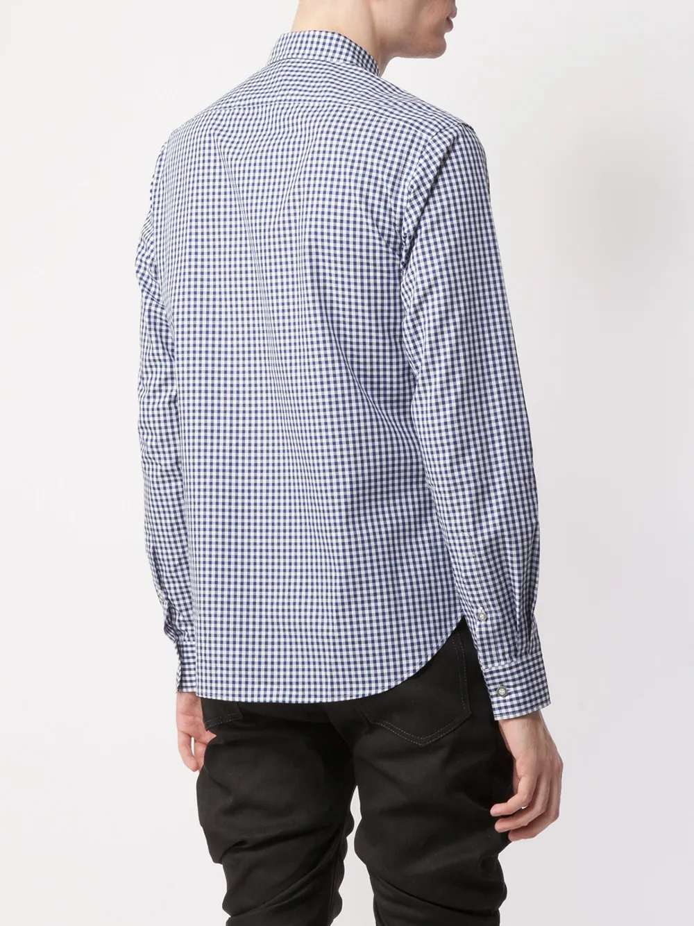 Anrealage Patchwork Checked Shirt In Blue