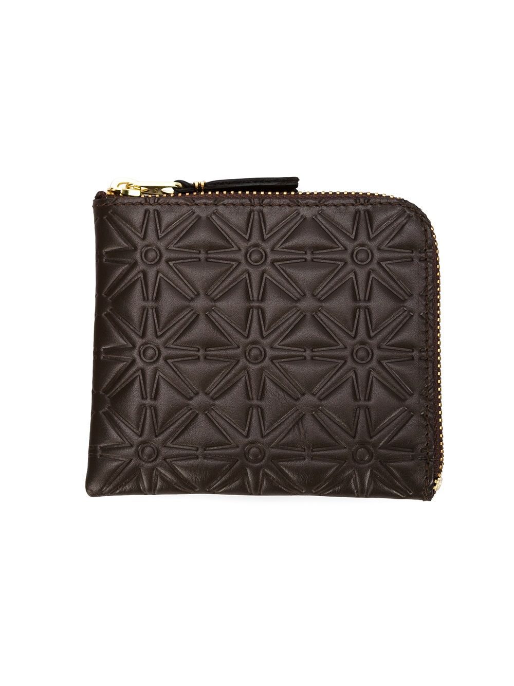 Comme Des Garçons Wallet embossed small zip wallet - Bruin