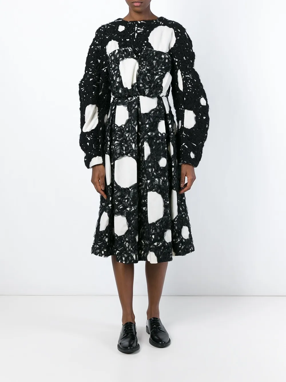Anrealage circle pattern dress - Zwart
