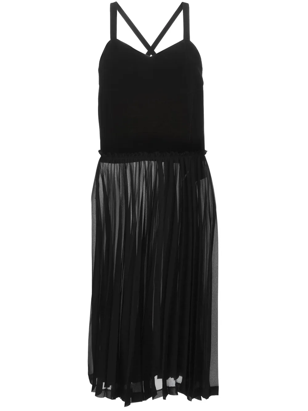 Comme Des Garçons Comme Des Garçons sheer pleated dress - Nero
