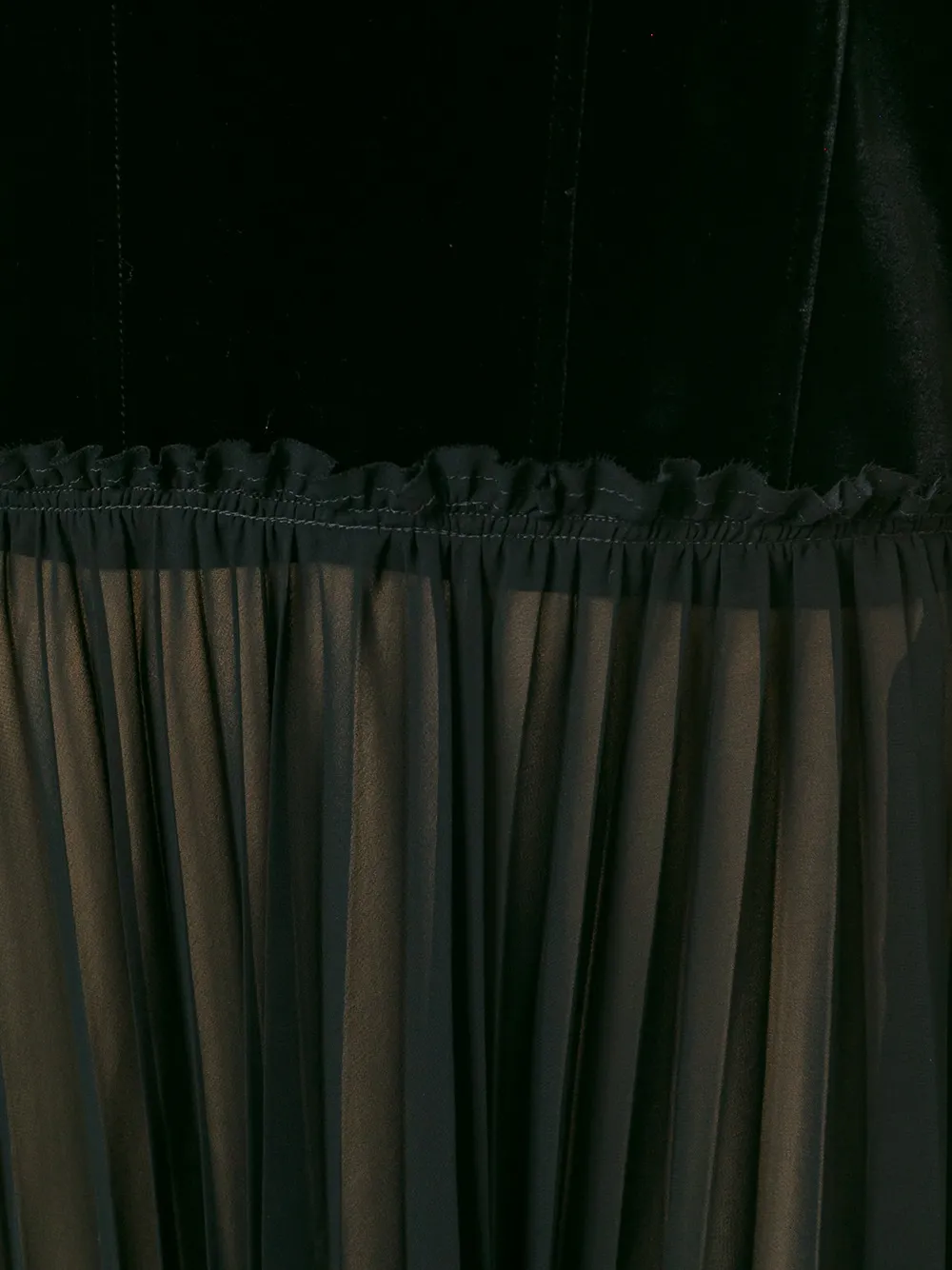 Comme Des Garçons Comme Des Garçons sheer pleated dress Zwart