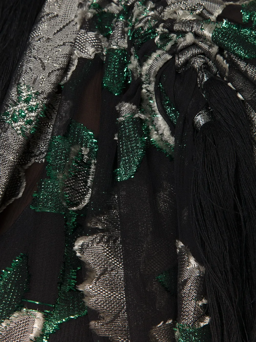 Lanvin floral sheer dress Zwart