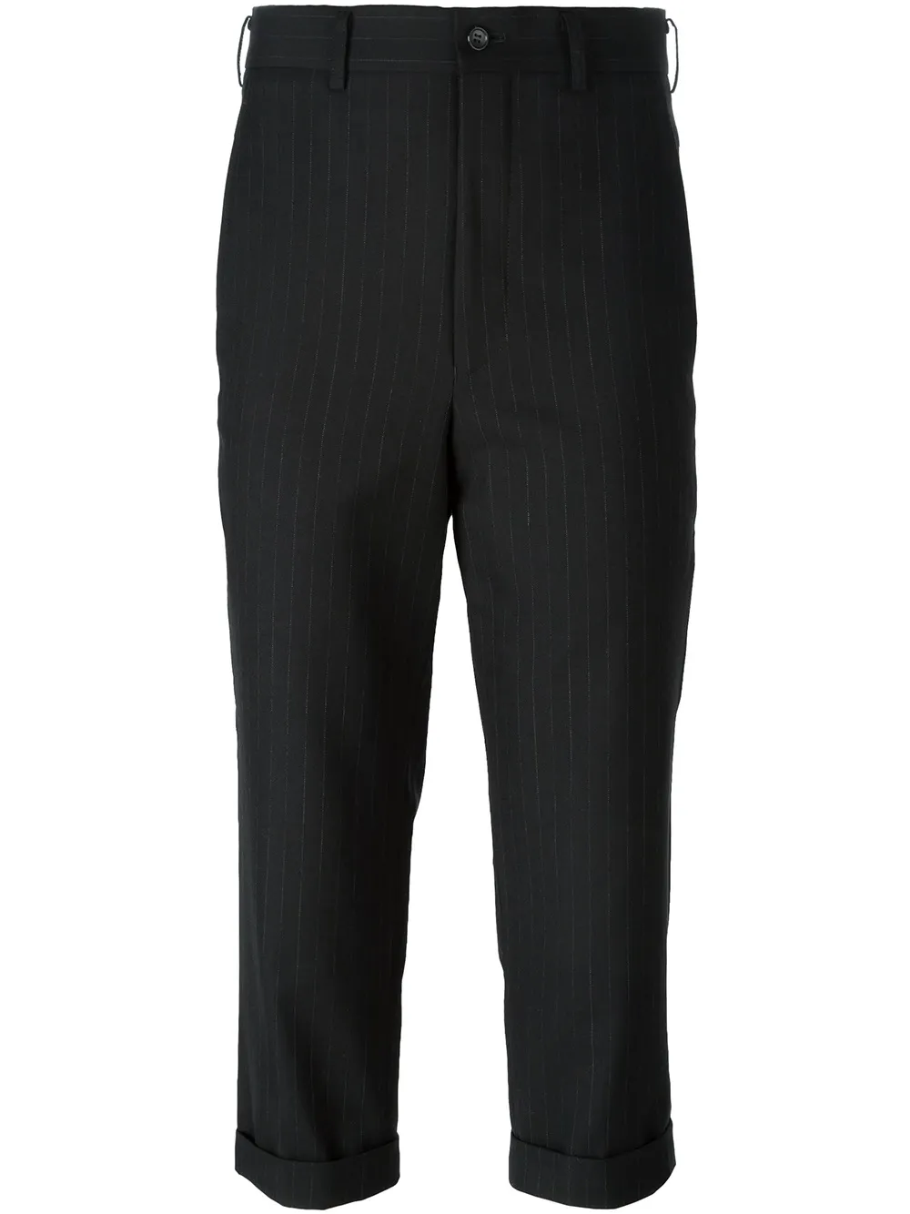 Comme Des Garçons Comme Des Garçons cropped pinstripe trousers | Black | Image 1