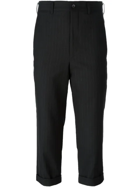 Comme Des Garçons Comme Des Garçons cropped pinstripe trousers