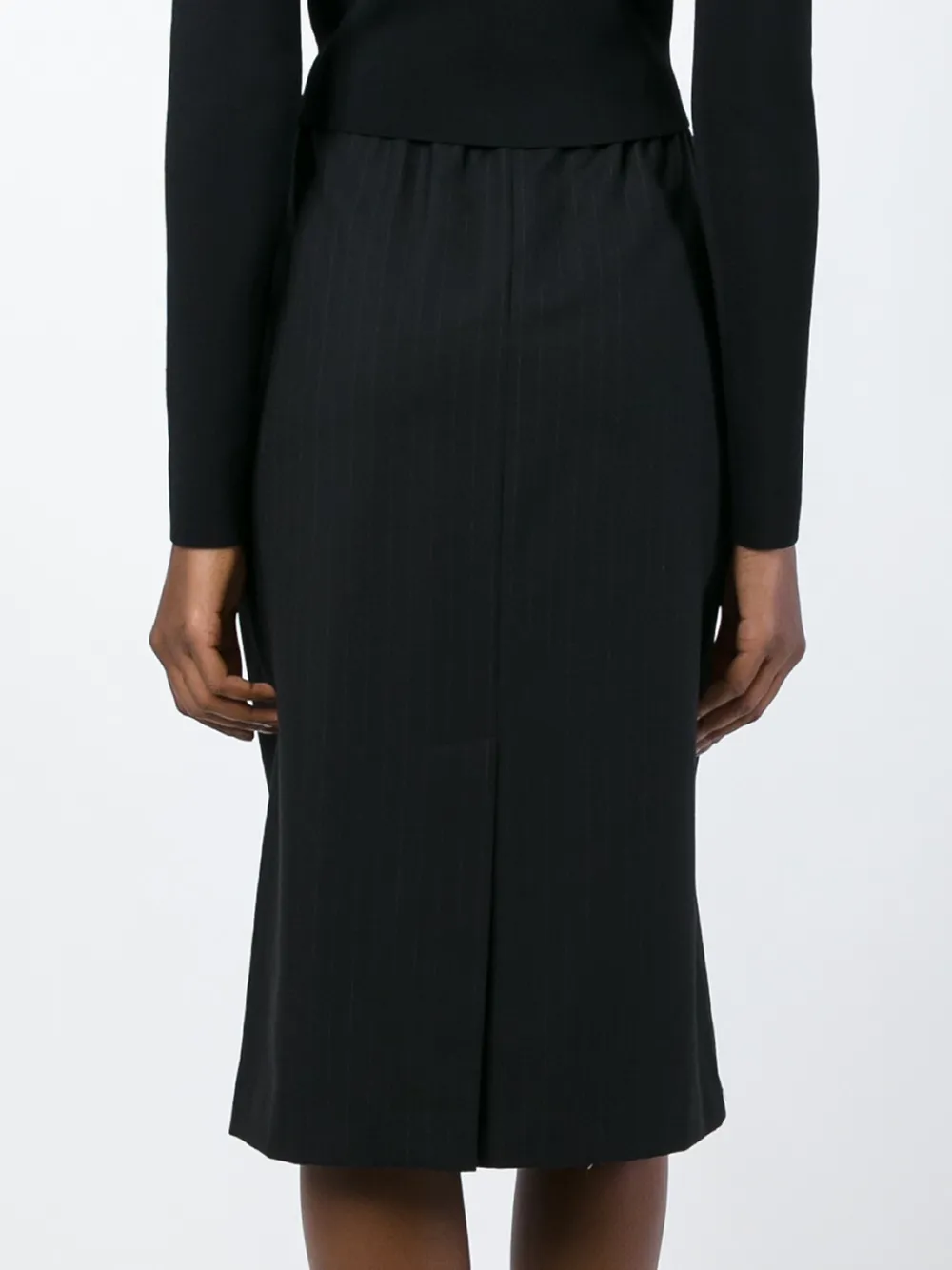 Comme Des Garçons Comme Des Garçons pinstriped pencil skirt Zwart