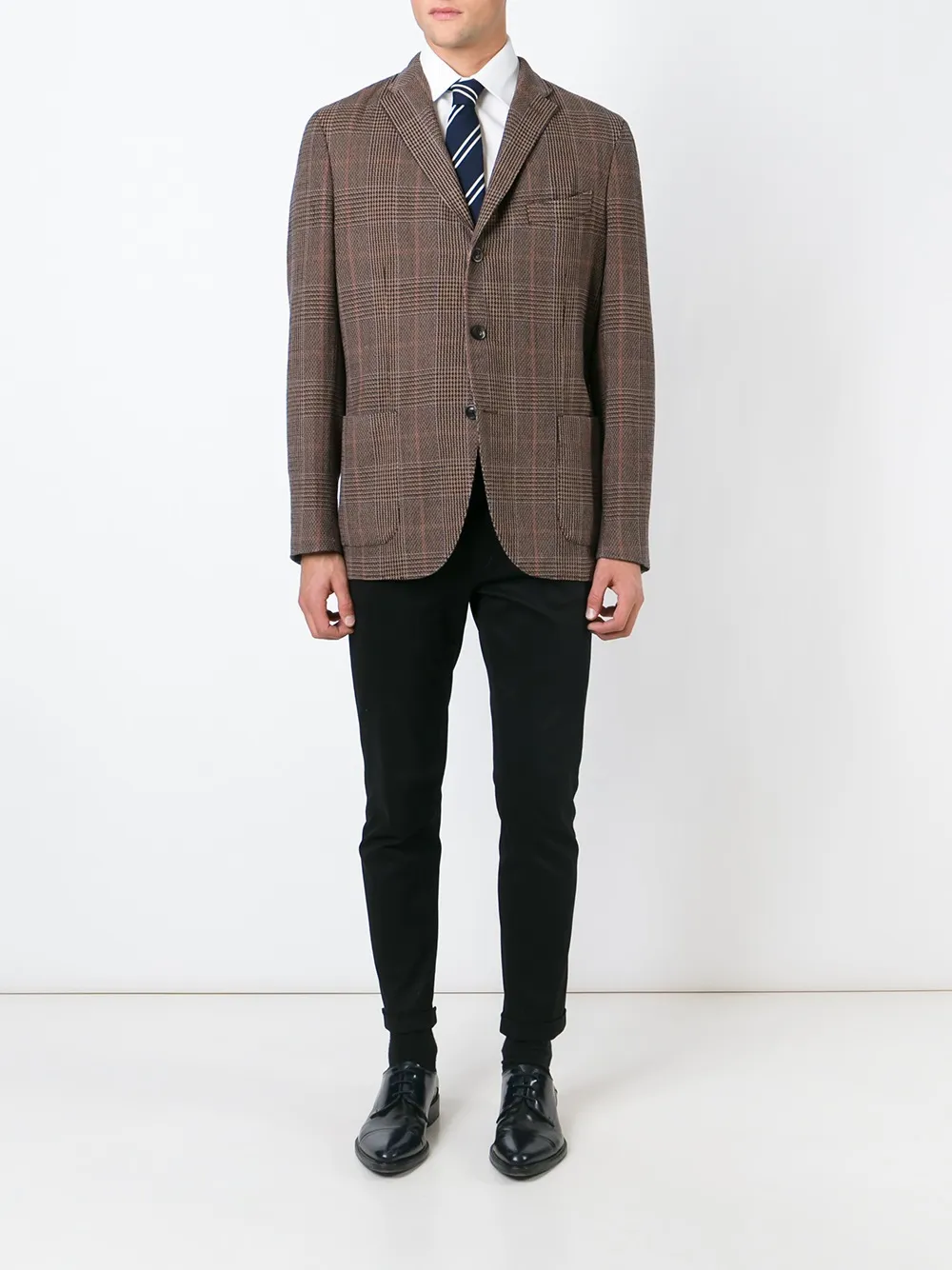 Boglioli Prince of Wales check blazer Bruin