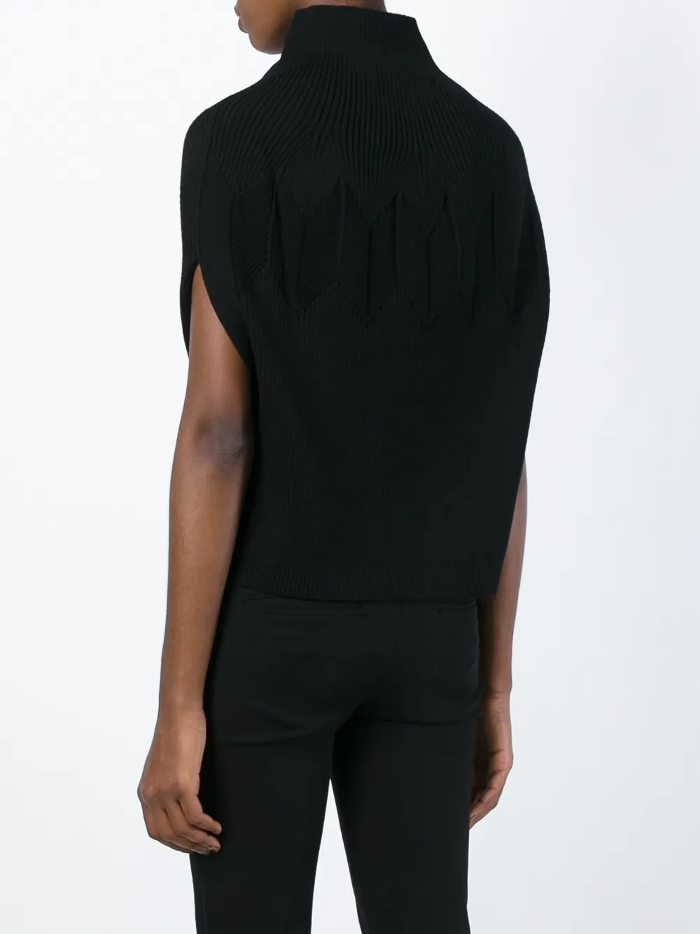 Junya Watanabe cape sleeve knit sweater Zwart