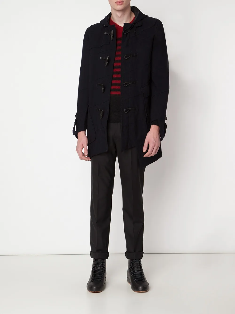 Comme Des Garçons Homme Deux Classic Duffle Coat In Multi