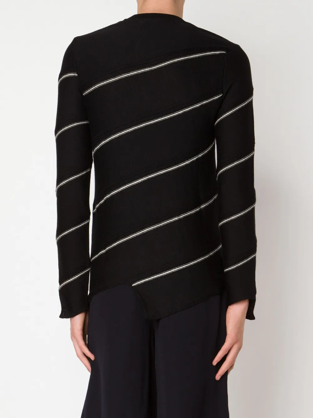 Comme Des Garçons Homme Deux Asymmetric Exposed Seam Sweater In Black