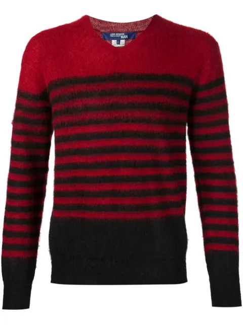 Junya Watanabe MAN v neck striped sweater